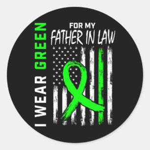Father In Law Kidney Disease Cerebral Palsy Awaren Classic Round Sticker