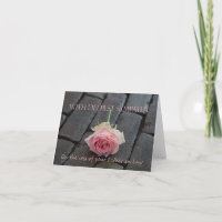 Father in Law loss Rose sympathy Card
