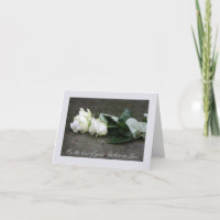 Father in Law loss Rose sympathy Card