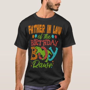 FATHER IN LAW Of The Birthday Boy Rawr Dinosaur T-Shirt
