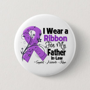 Father-in-Law - Pancreatic Cancer Ribbon 2 Inch Round Button