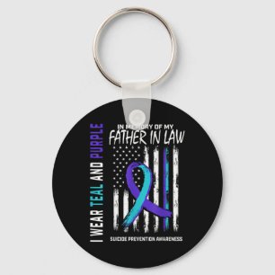 Father In Law Suicide Awareness Prevention America Keychain