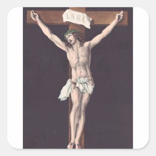 Father, into thy hands I commend my spirit Square Sticker
