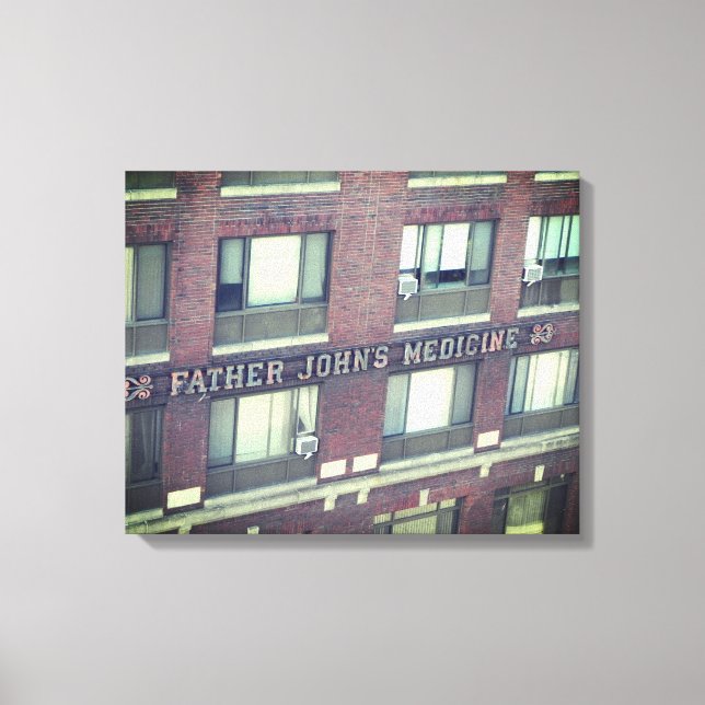 FATHER JOHN'S MEDICINE BUILDING WRAPPED CANVAS PRINT (Front)