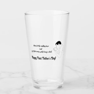Father Kissing Baby, Happy First Fathers Day, Glass