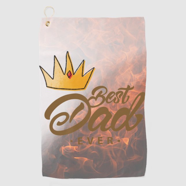 Father Knows Best Dad Golf Towel (Front)