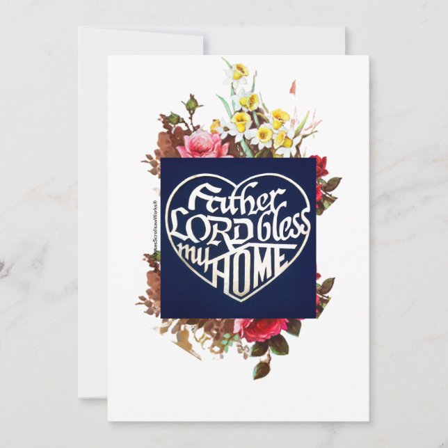 Father LORD bless my Home Invitation (Front)