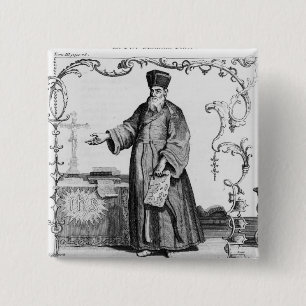 Father Matteo Ricci 2 Inch Square Button