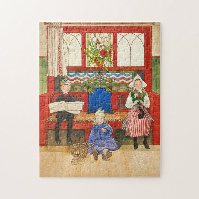 Father, Mother and Child, 1906 by Carl Larsson Jigsaw Puzzle (Vertical)