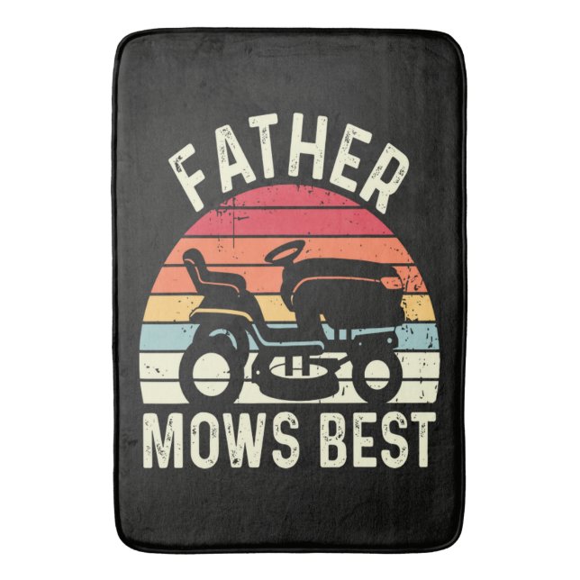 Father Mows Best Bath Mat (Front Vertical)