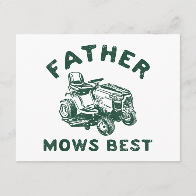 Father mows best enclosure card (Front)