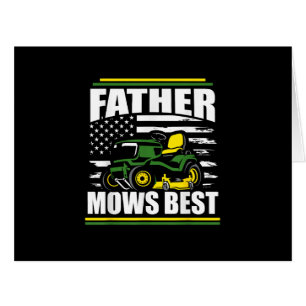 Father Mows Best Funny Lawn Mower American Flag Fa