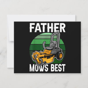 Father Mows Best Funny Riding Mower Retro Mowing D