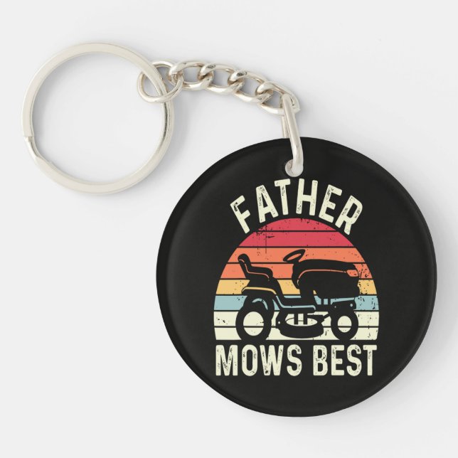 Father Mows Best Keychain (Front)