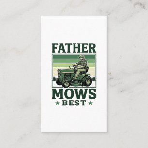 Father Mows Best Vintage Lawn Mower Shirt Design_1 Business Card