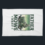 Father Mows Best Vintage Lawn Mower Shirt Design_1 Kitchen Towel<br><div class="desc">Father Mows Best Vintage Lawn Mower Shirt Design_1</div>