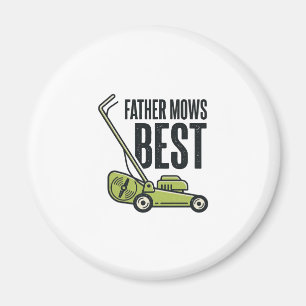 Father Mows Best Vintage Lawn Mower Shirt Design_1 Magnet
