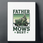 Father Mows Best Vintage Lawn Mower Shirt Design_1 Plaque<br><div class="desc">Father Mows Best Vintage Lawn Mower Shirt Design_1</div>