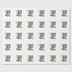 Father Mows Best Vintage Lawn Mower Shirt Design_1 Wrapping Paper