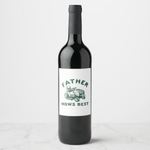 Father mows best wine label