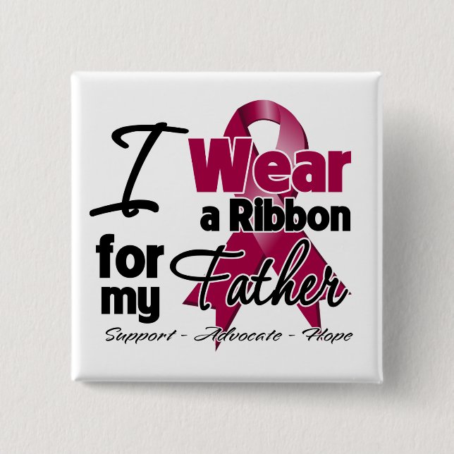 Father - Multiple Myeloma Ribbon 2 Inch Square Button (Front)