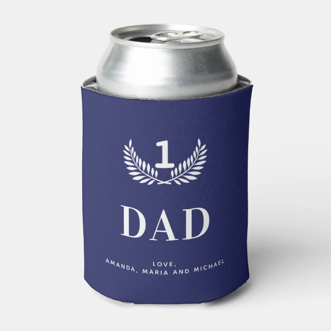 Father navy blue white names  can cooler (Can Front)