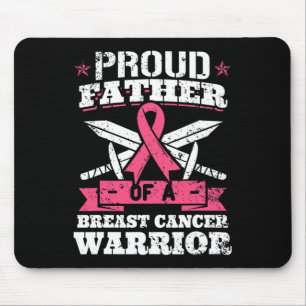 Father Of Breast Cancer Warrior Pink Awareness Rib Mouse Pad