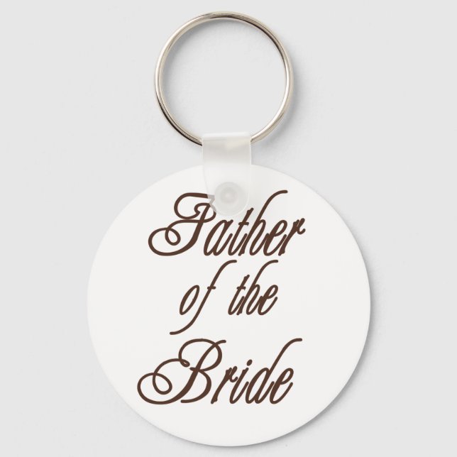 Father of Bride Classy Browns Keychain (Front)