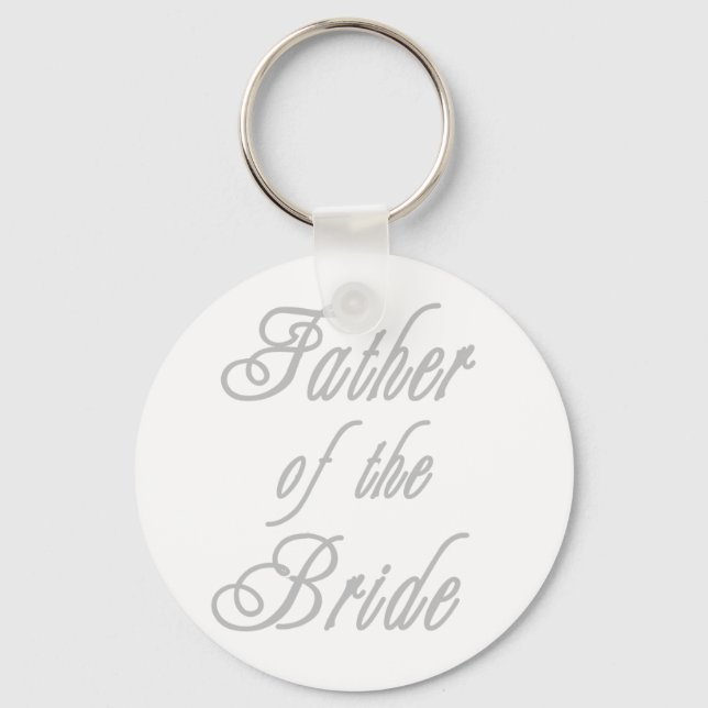 Father of Bride Classy Greys Keychain (Front)