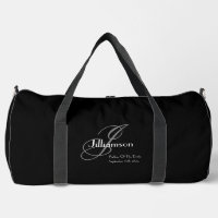 Father Of Bride Gift Classic Monogram Chic Black