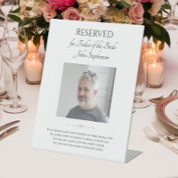 Father of Bride Save A Seat Photo Wedding Memorial