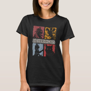 Father Of Cats Cat Dad Kitty Daddy Papa Fathers Da T-Shirt