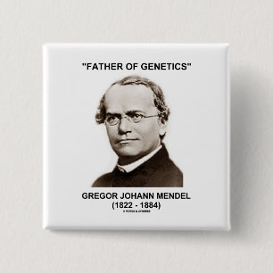 Father Of Genetics Gregor Johann Mendel 2 Inch Square Button