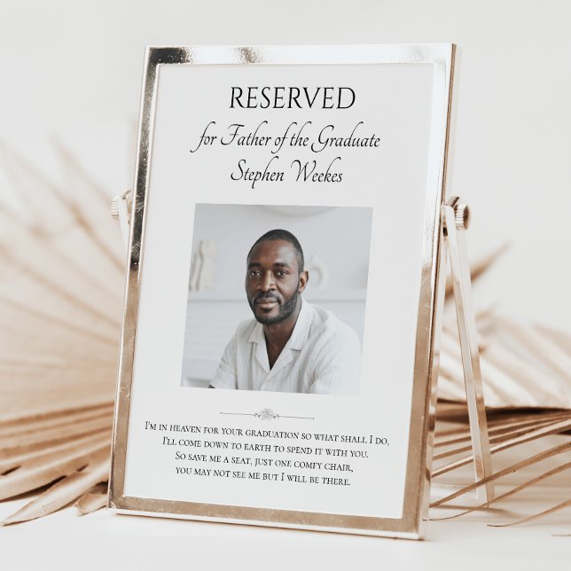 Father of Graduate Poem With Photo Memorial Poster (Creator Uploaded)