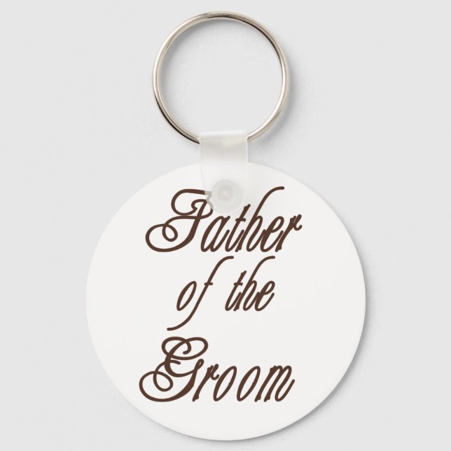 Father of Groom Classy Browns Keychain (Front)