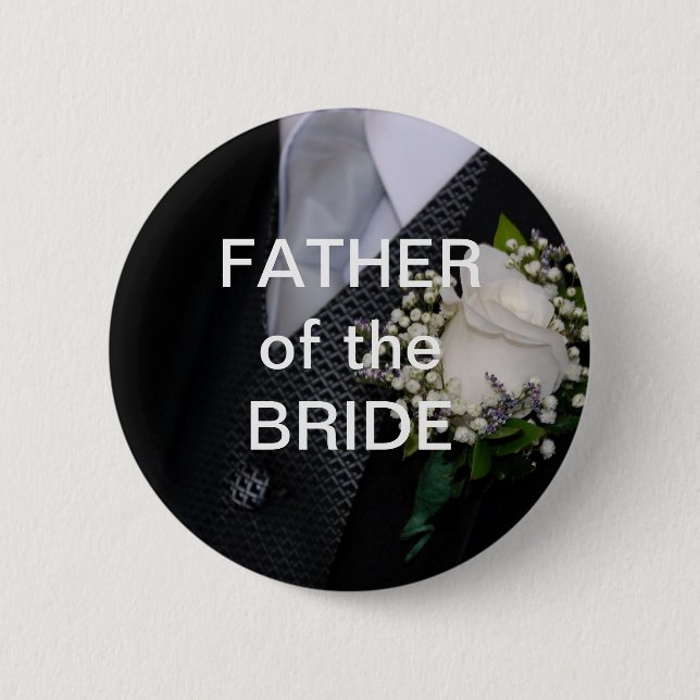 Father Of The Bride 2 Inch Round Button (Front)