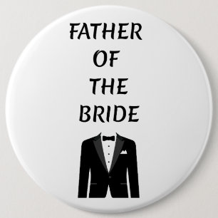 Father of the Bride 6 Inch Round Button