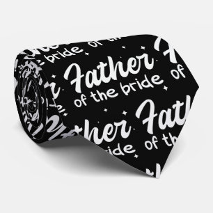 Father of the Bride Black and White Tie