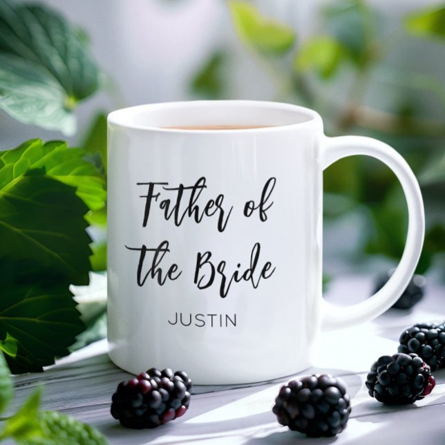 Father of the Bride Black White Wedding Mug (Creator Uploaded)