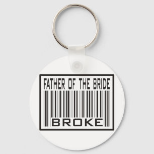 Father of the Bride Broke Keychain