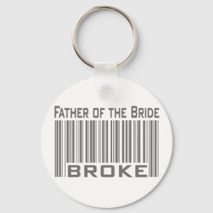 Father of the Bride Broke Keychain