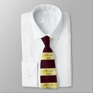 Father of the Bride, Burgundy and Gold Tie