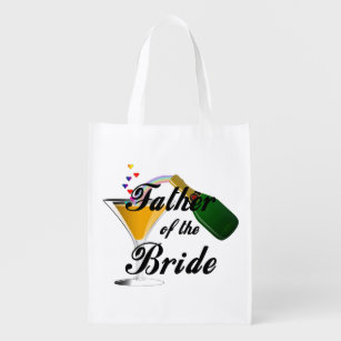 Father of the Bride Champagne Toast Reusable Grocery Bag