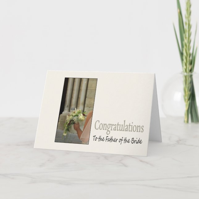 father of the Bride congratulations Card (Front)