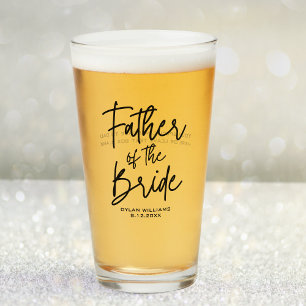 Father of the Bride Custom Wedding Glass