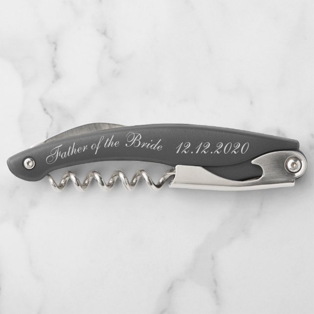 Father of the Bride Elegant Corkscrews (Back)