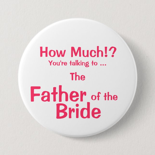 Father of the Bride ID Button (Front)
