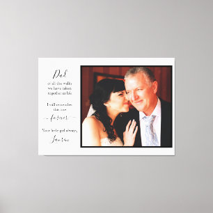 Father of the Bride Memorial Photo Script Quote Canvas Print