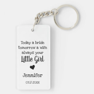 Father of the Bride Photo Keychain