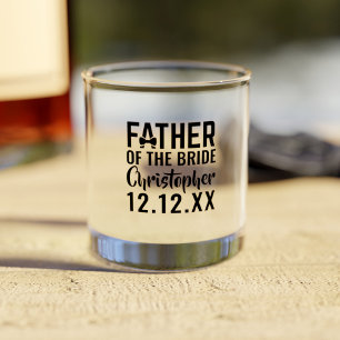 Father of the Bride Thank You Whiskey Glass